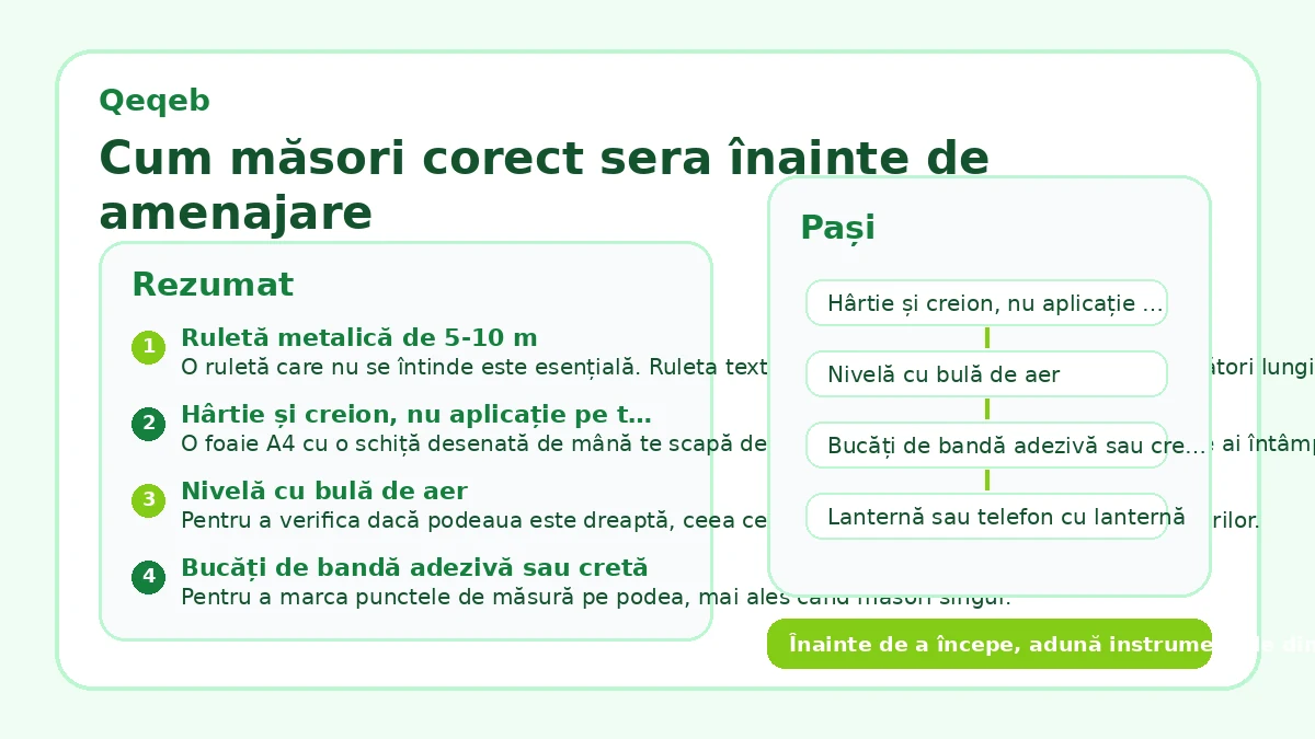 Cum măsori corect sera înainte de amenajare