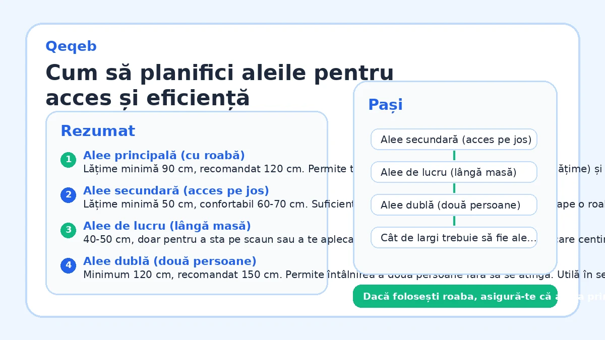 Cum să planifici aleile pentru acces și eficiență