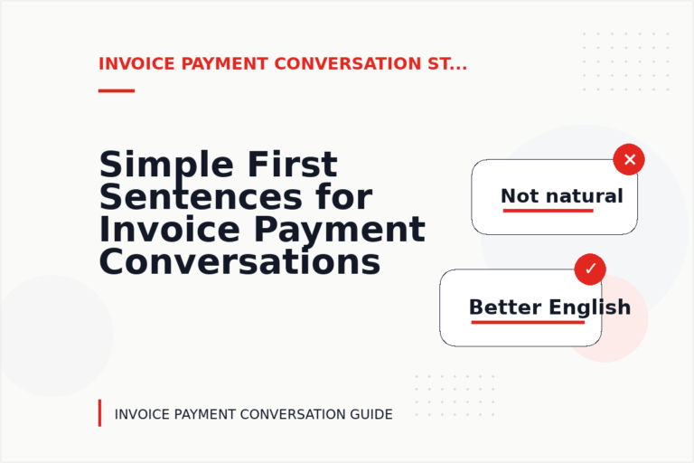Simple First Sentences for Invoice Payment Conversations