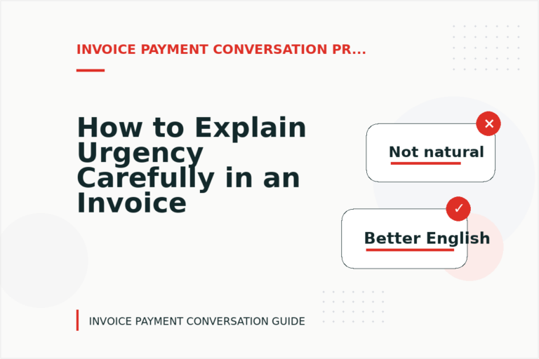 How to Explain Urgency Carefully in an Invoice Payment Conversation