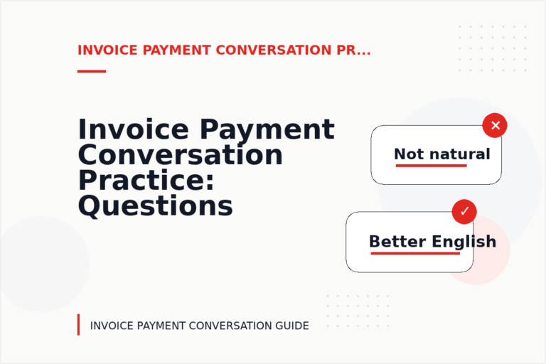 Invoice Payment Conversation Practice: Questions and Answers